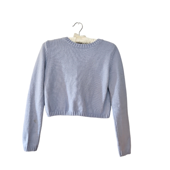 Garage Pale Blue Knitted Longsleeve Top size medium - Picture 2 of 4
